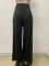 Flare elastic waist straight trousers