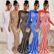 Sexy hot drill floor length dress