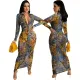 Sexy fashion printed cardigan dress