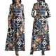 Sexy Fashion Digital Print Long Sleeve Dress