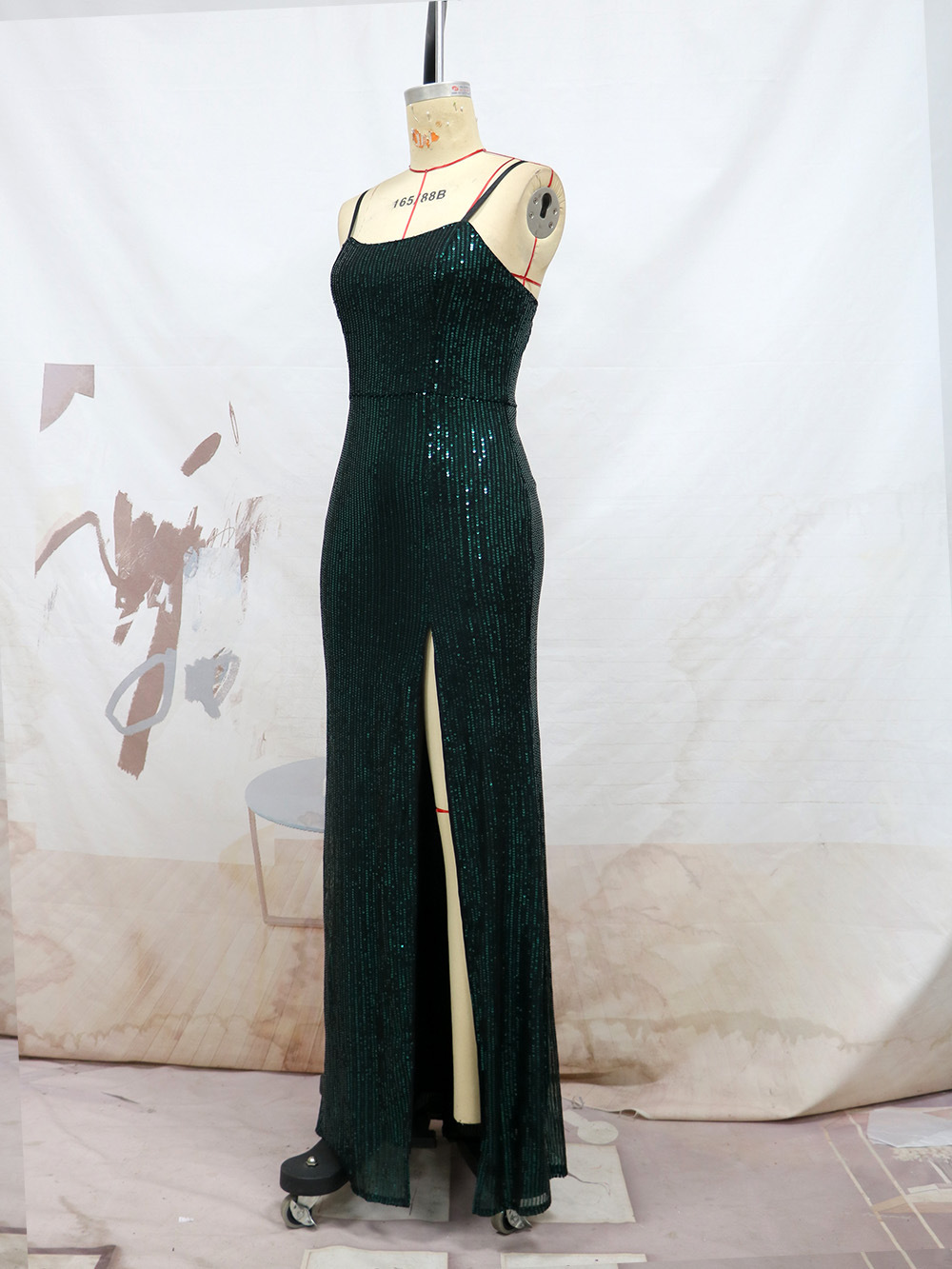 Fashionable Slit Suspender Dress main image 0