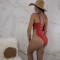European and American sexy strap one-piece swimsuit