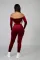 Top tights gold velvet jogging suit