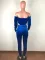 Top tights gold velvet jogging suit