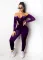 Top tights gold velvet jogging suit