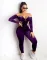Top tights gold velvet jogging suit