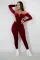 Top tights gold velvet jogging suit