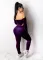 Top tights gold velvet jogging suit