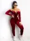 Top tights gold velvet jogging suit