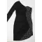 Fashion milk screen yarn hot drill hip bag dress