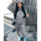 Large printed casual fashion sweater two-piece set