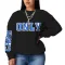 Oversize printed hoodless loose long sleeve sweater