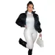 Casual printing high collar cotton coat trench coat in stock