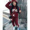 Large printed casual fashion sweater two-piece set