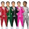 Oversize printed casual hoodie suit