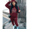 Large printed casual fashion sweater two-piece set