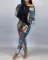 Popular new fashion print 2-piece suit