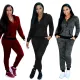 Hooded sports suit