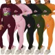 Large printed personalized casual two-piece set