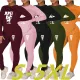 Large printed personalized casual two-piece set