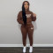 Plush Thickened Hooded Sweatsuit