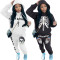 Two piece personalized leisure skull set in autumn and winter