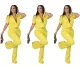 Short sleeve flare trousers two-piece set