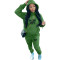 Plush Thickened Hooded Sweater Pants Casual Sports Set
