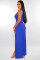 Deep V Split Multicolor Dress