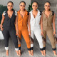 Two piece sleeveless shirt and trousers