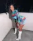 New sexy fashion dress graffiti print dress