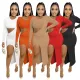 Two piece sexy waist revealing dress