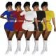 Two piece sexy sports short sleeve shorts