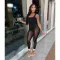 Sexy perspective solid color sports suit