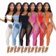 Sexy perspective solid color sports suit