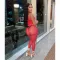 Sexy perspective solid color sports suit