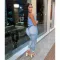 Sexy perspective solid color sports suit