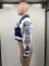 Single breasted lettered baseball jersey sports top