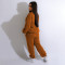Oversized loose sweater trousers sport two-piece set