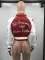 Single breasted lettered baseball jersey sports top