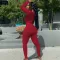 Sexy Deep V Long Sleeve Pants Set