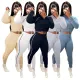 Two piece pleated hooded long sleeved trousers