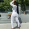 Sexy Deep V Long Sleeve Pants Set