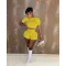 Two piece sexy sports short sleeve shorts