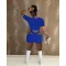 Two piece sexy sports short sleeve shorts