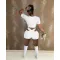 Two piece sexy sports short sleeve shorts