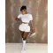 Two piece sexy sports short sleeve shorts