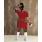 Two piece sexy sports short sleeve shorts