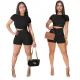 Pit bar thread short sleeve shorts suit