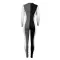 Fashion long sleeve color contrast jumpsuit